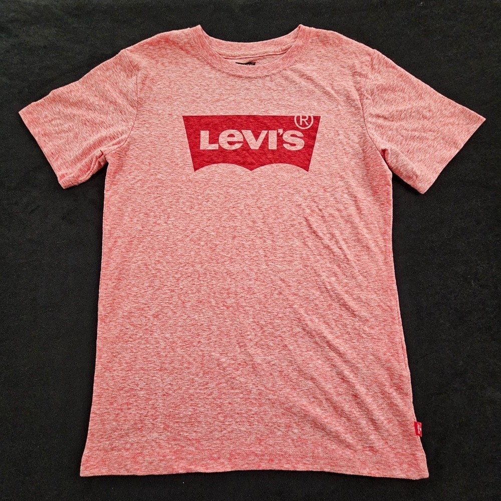 Levi's Red Short Sleeve‎ Cotton Blend Logo T-Shirt Boys L
